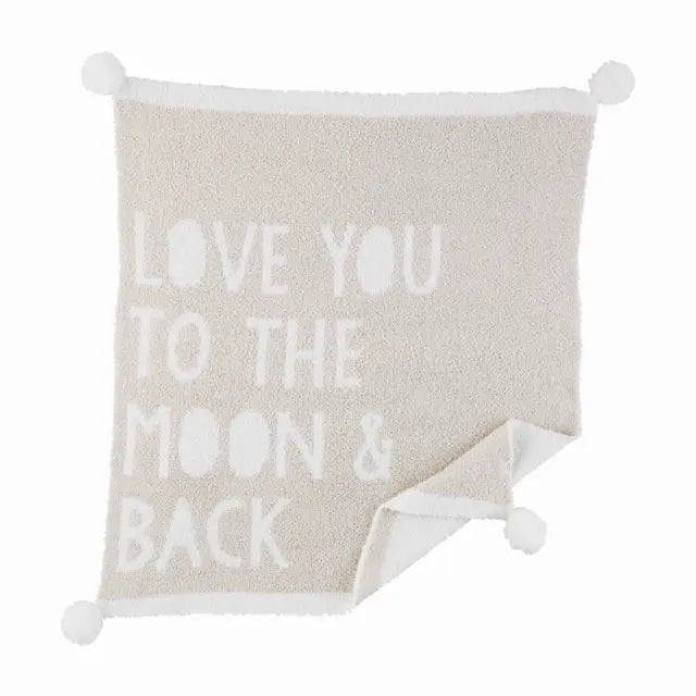 Mud Pie “Moon & Back” chenille blanket